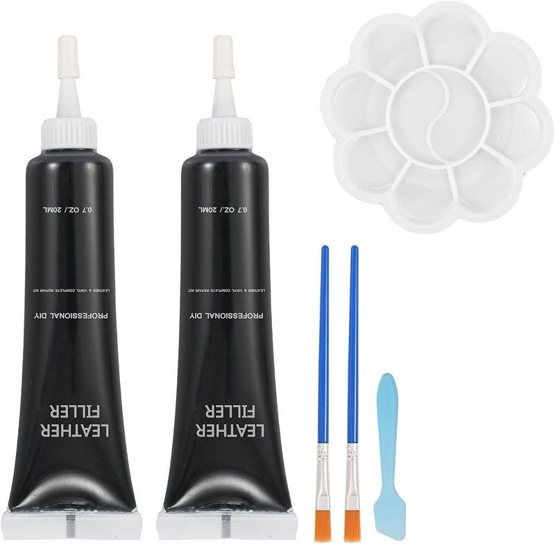 Kenbry Store Vinyl and Leather Repair Kit, Black Vinyl Repair kit for Car Interiors, Furniture, Couches,Shoes,Restore Leather Scratch, Tears & Burn Hole - Image 1